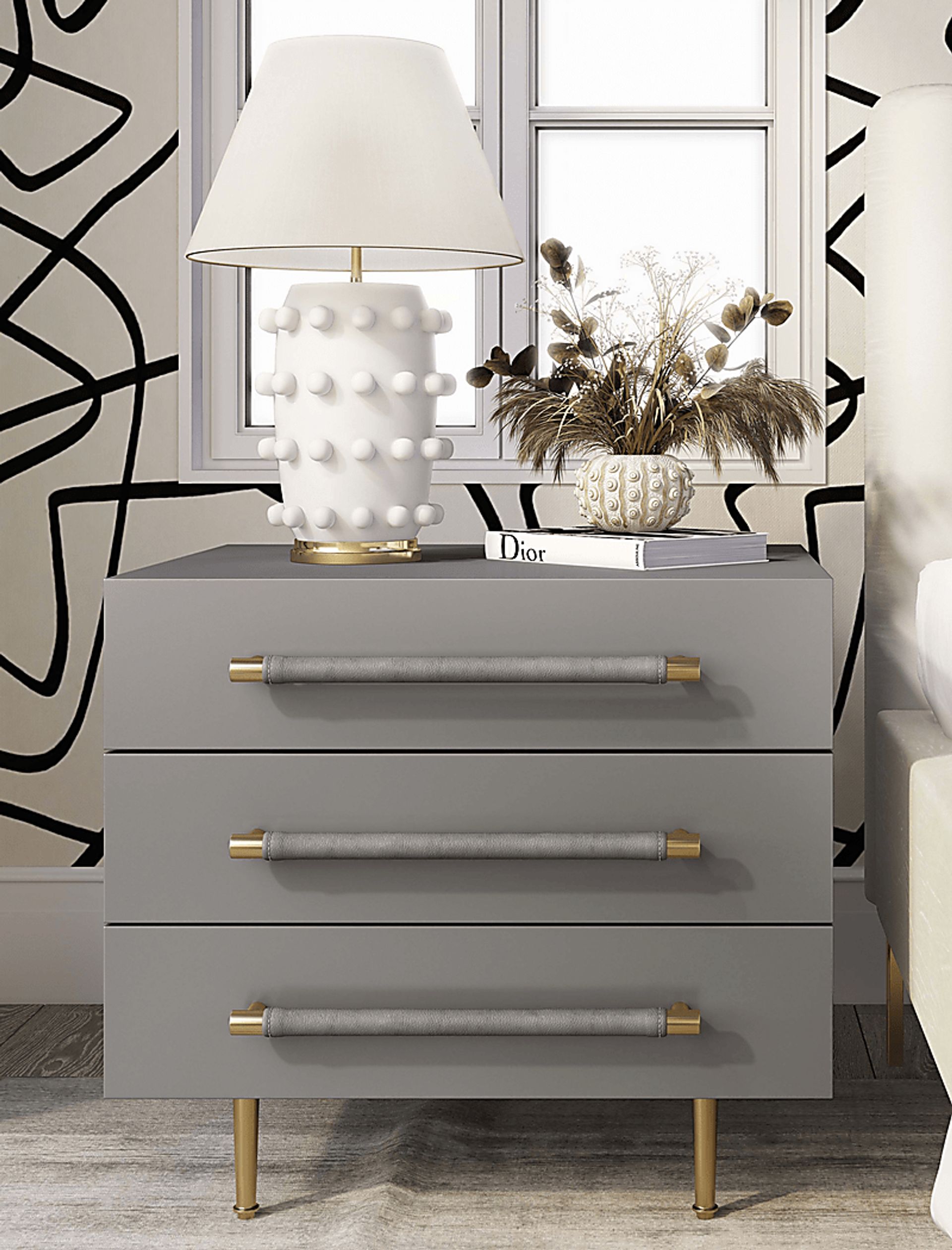 Troperan Gray Nightstand - Image 2