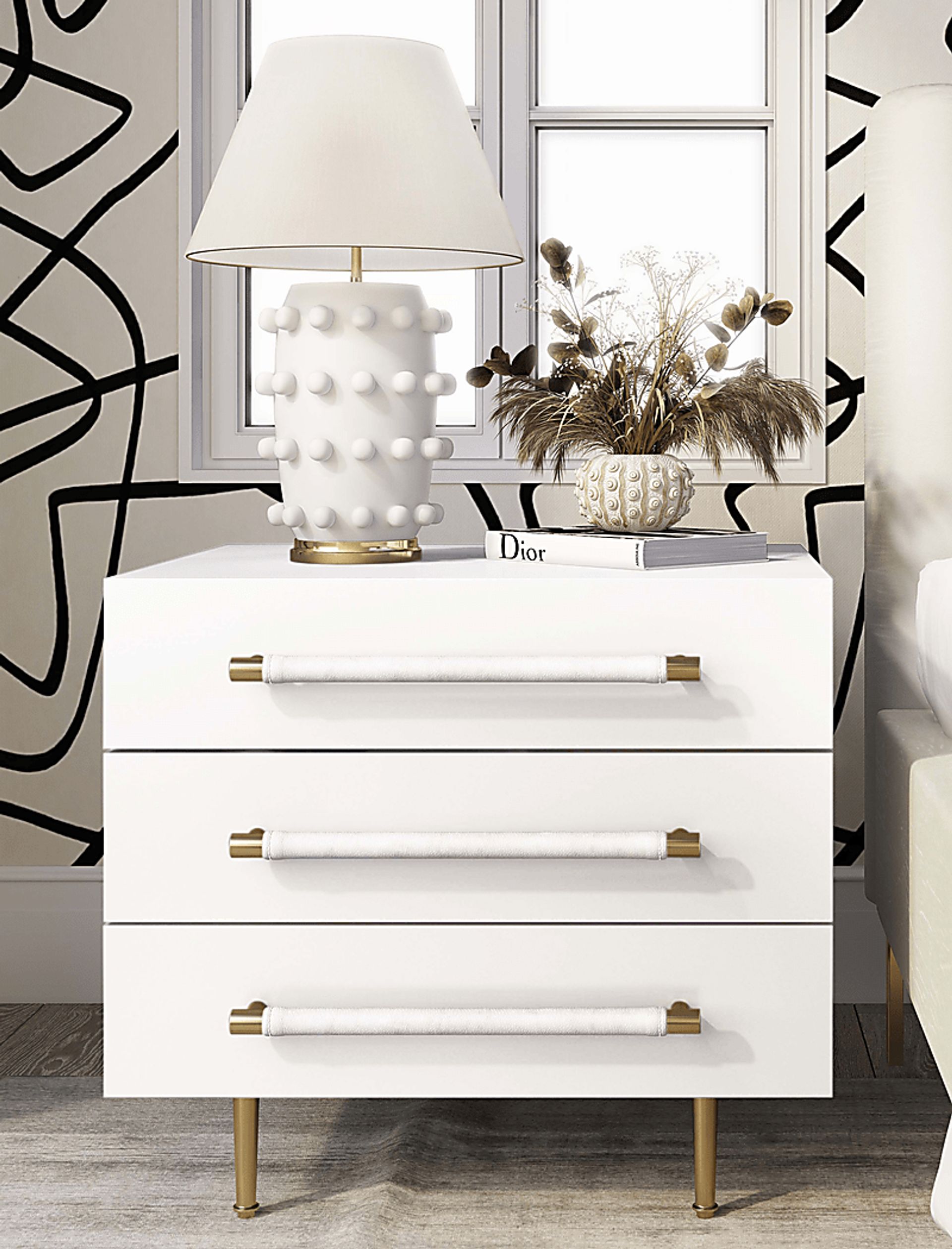 Troperan White Nightstand - Image 6
