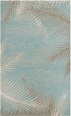 Tropical Tide Aqua 7'10 x 10'9 Indoor/Outdoor Rug