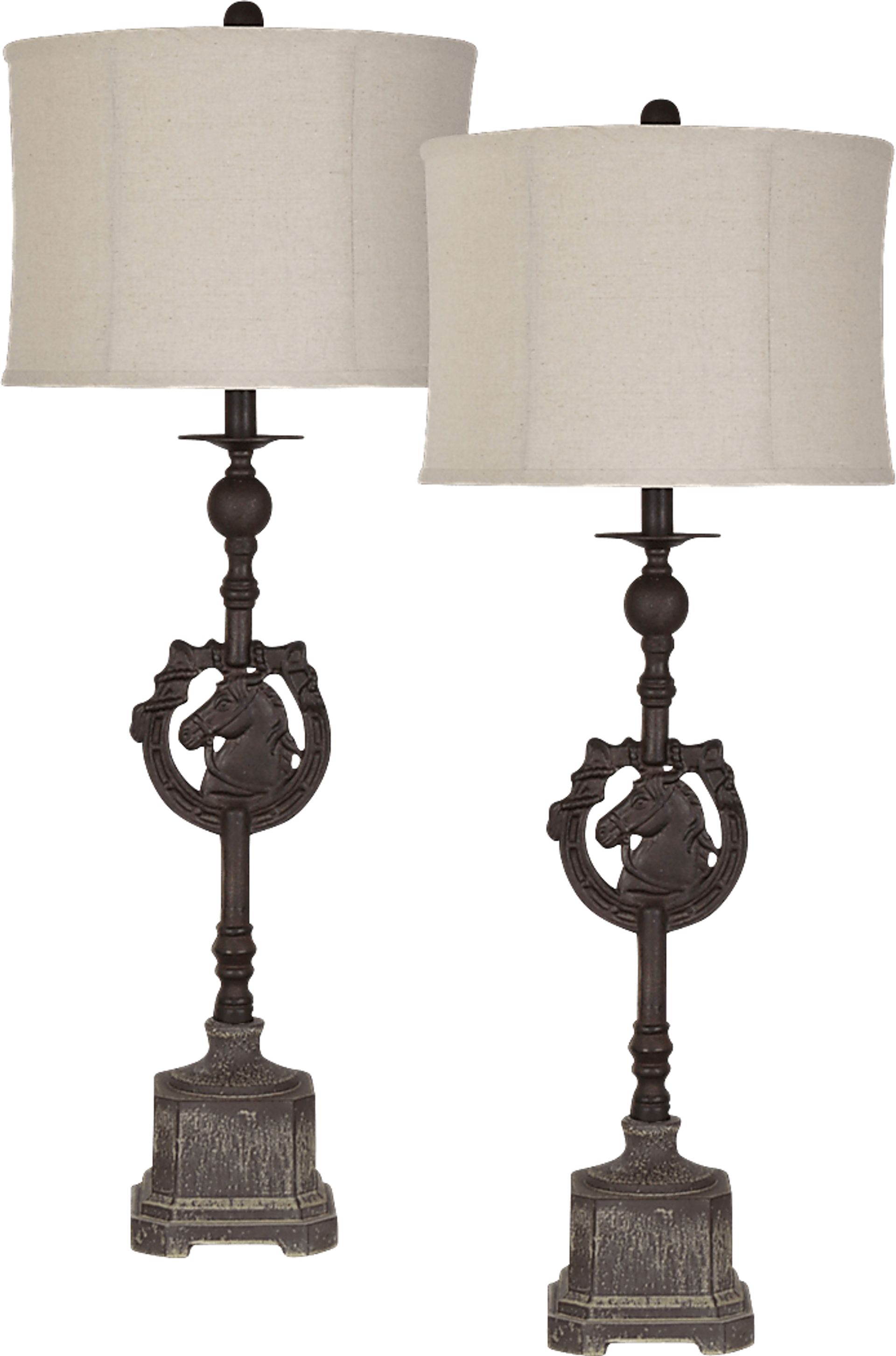 Trotting Way Brown Set of 2 Lamps - Image 1