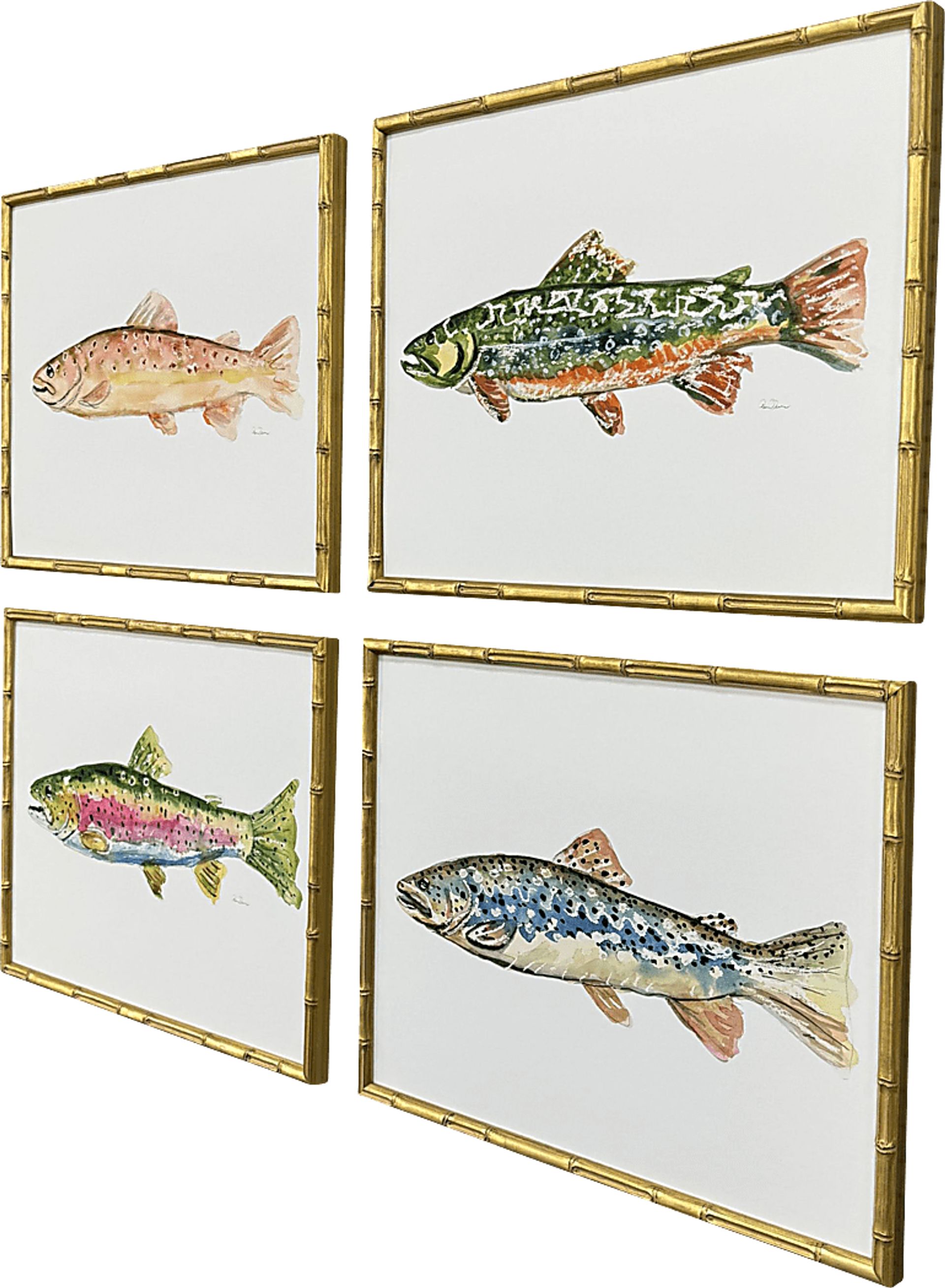 Trout Way Multi Artwork, Set of 4 - Image 2