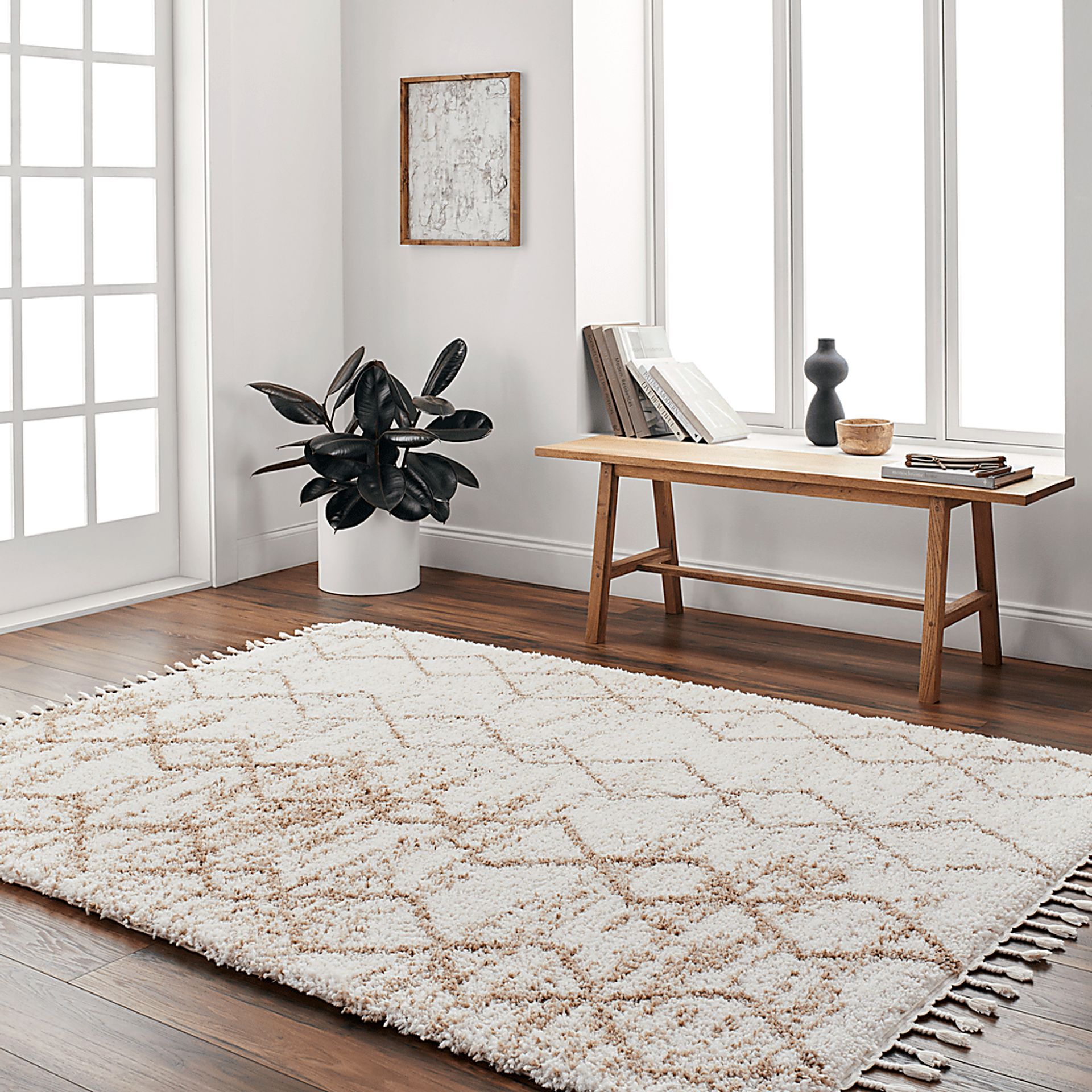 Trovista White 7'10 x 10' Area Rug - Image 2