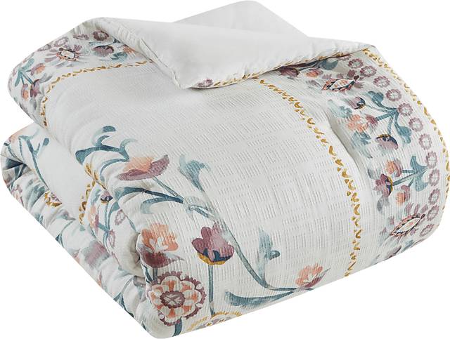Troywood White 4 Pc Full/Queen Comforter Set - Thumbnail - Image 9