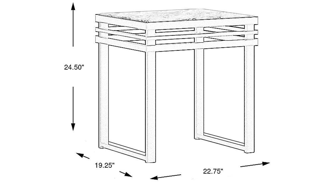 Truanni Black End Table