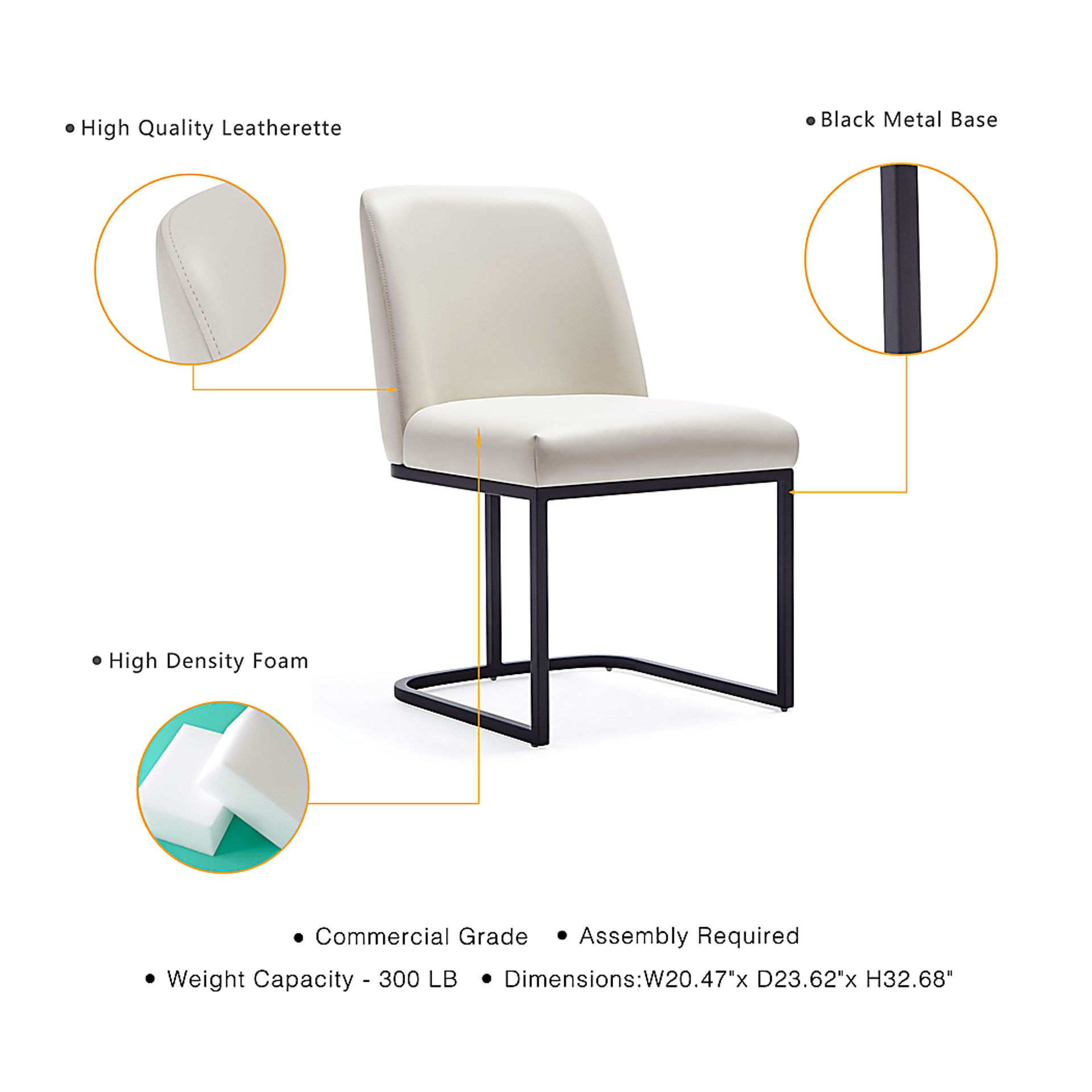 Truche Cream Side Chair - Image 7