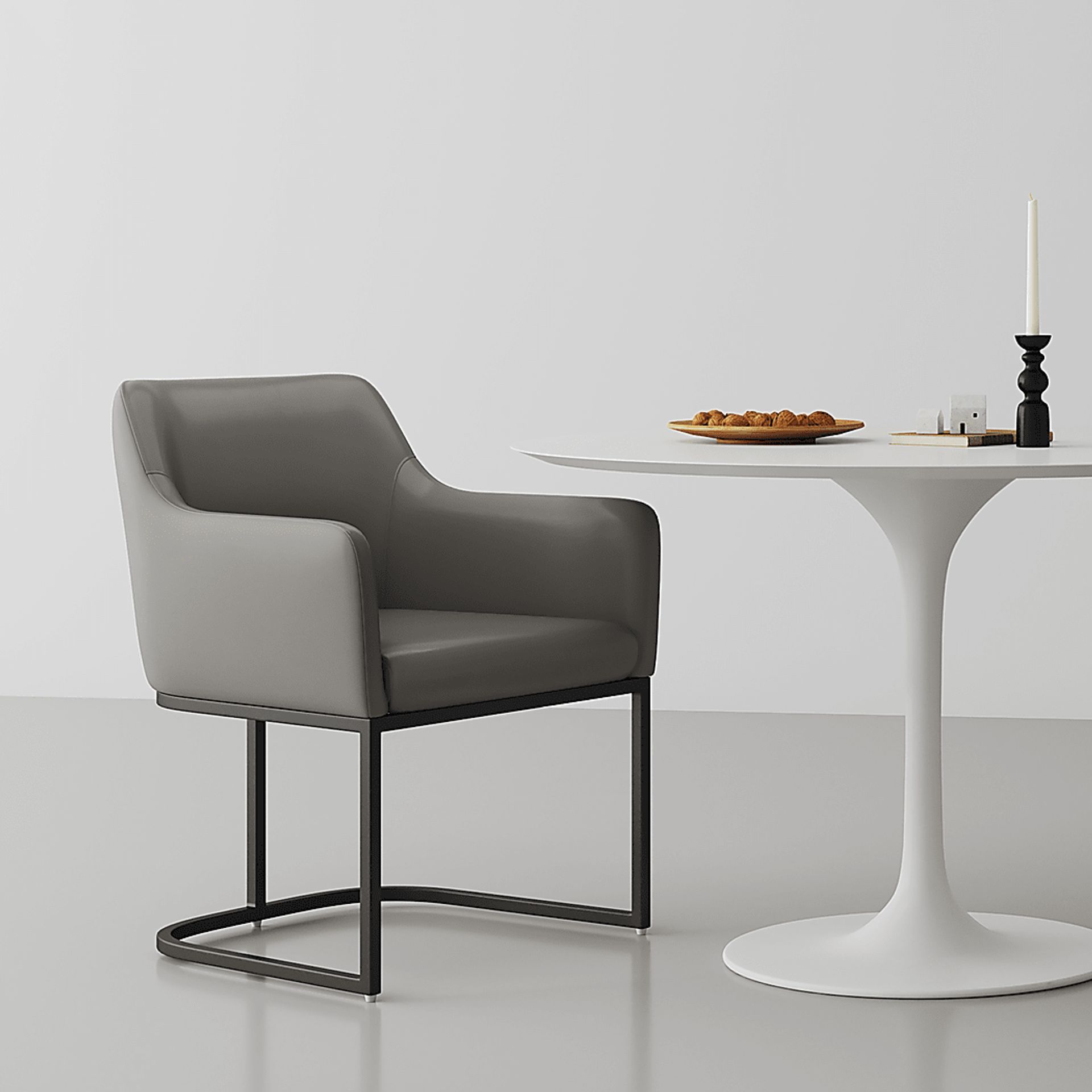 Truche Gray Arm Chair - Image 2