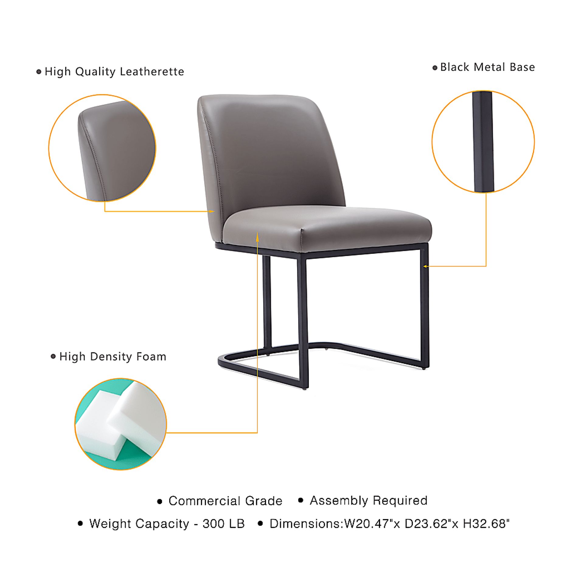 Truche Gray Side Chair - Image 8