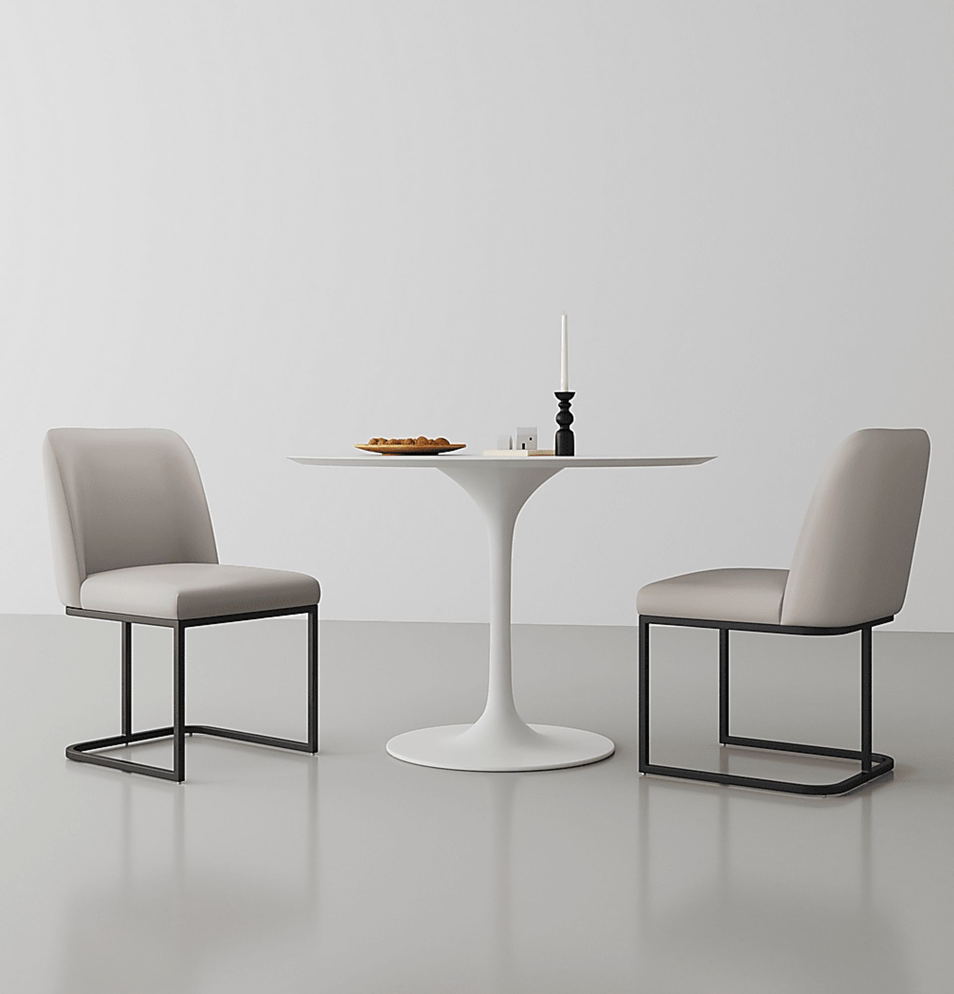 Truche Light Gray Side Chair - Image 2
