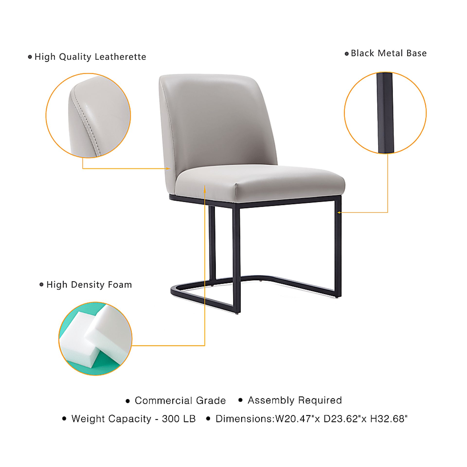 Truche Light Gray Side Chair - Image 9