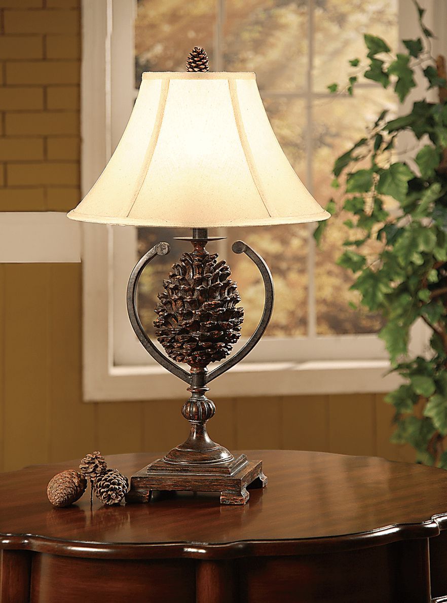 True Pine Brown Set of 2 Lamps