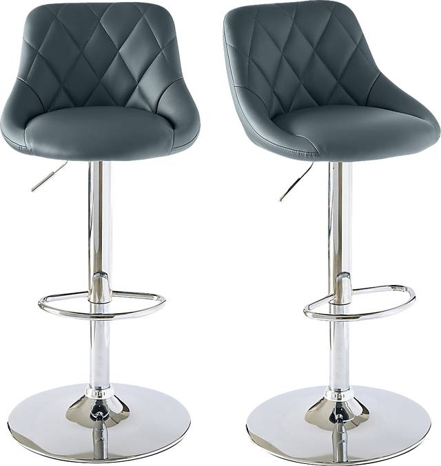 Trumball Gray Bar Stool Set - Thumbnail - Image 1