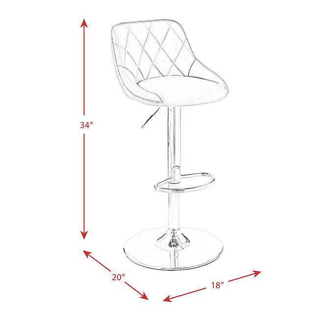 Trumball White Bar Stool Set - Thumbnail - Image 11