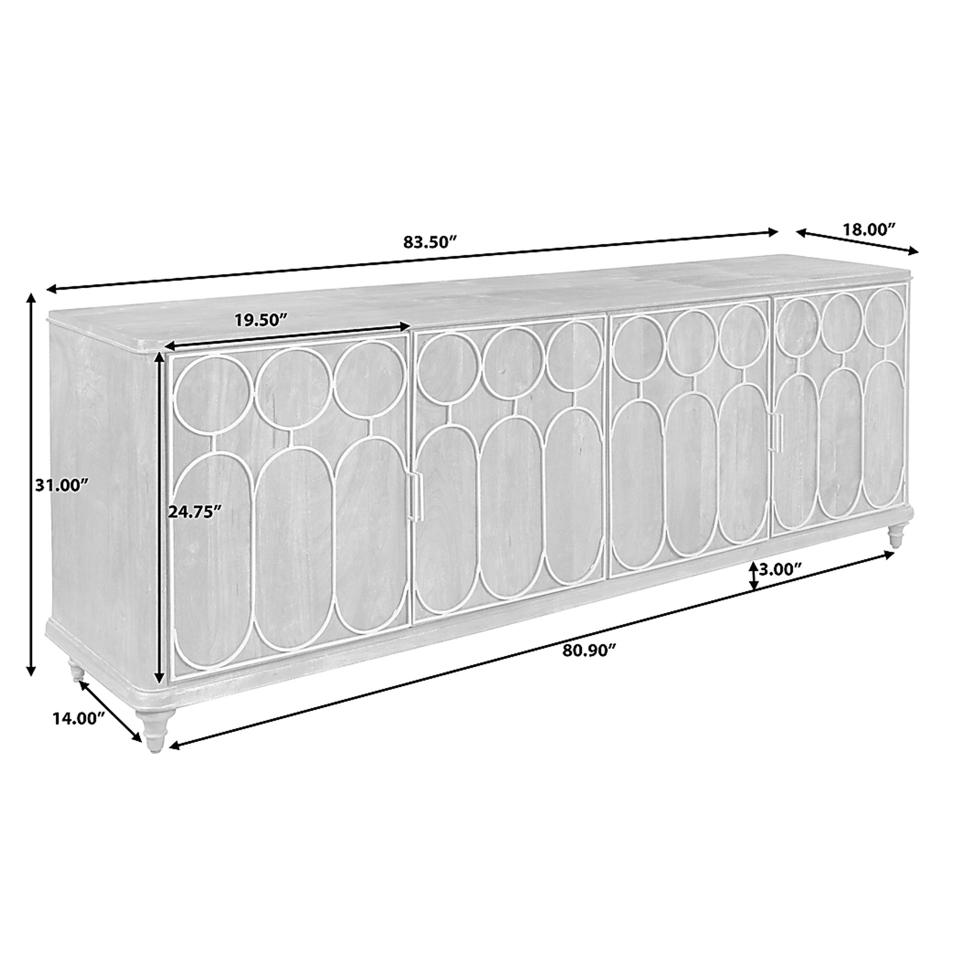 Truscott Brown 83 in. Console - Image 8