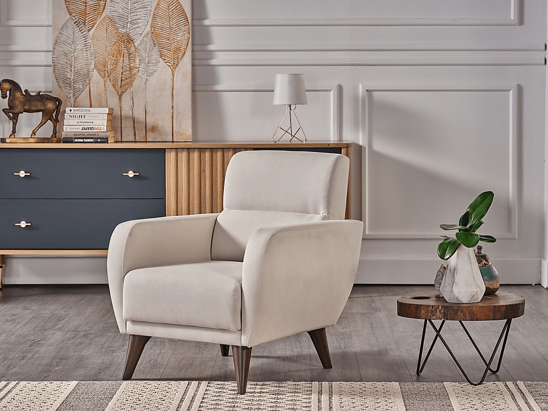 Trysail Beige Accent Chair - Image 11