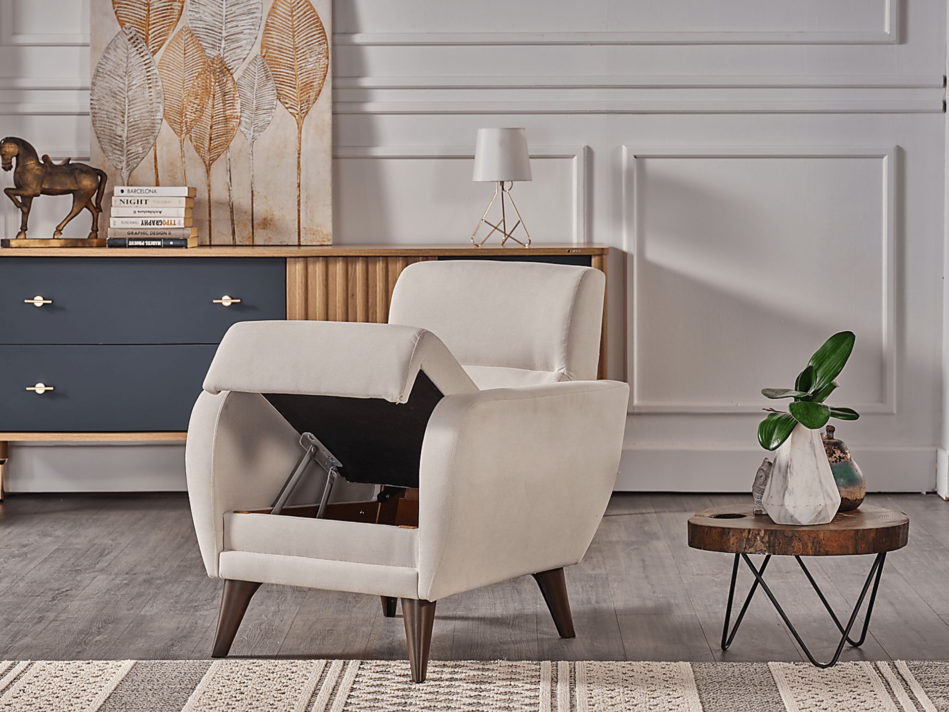 Trysail Beige Accent Chair - Image 12