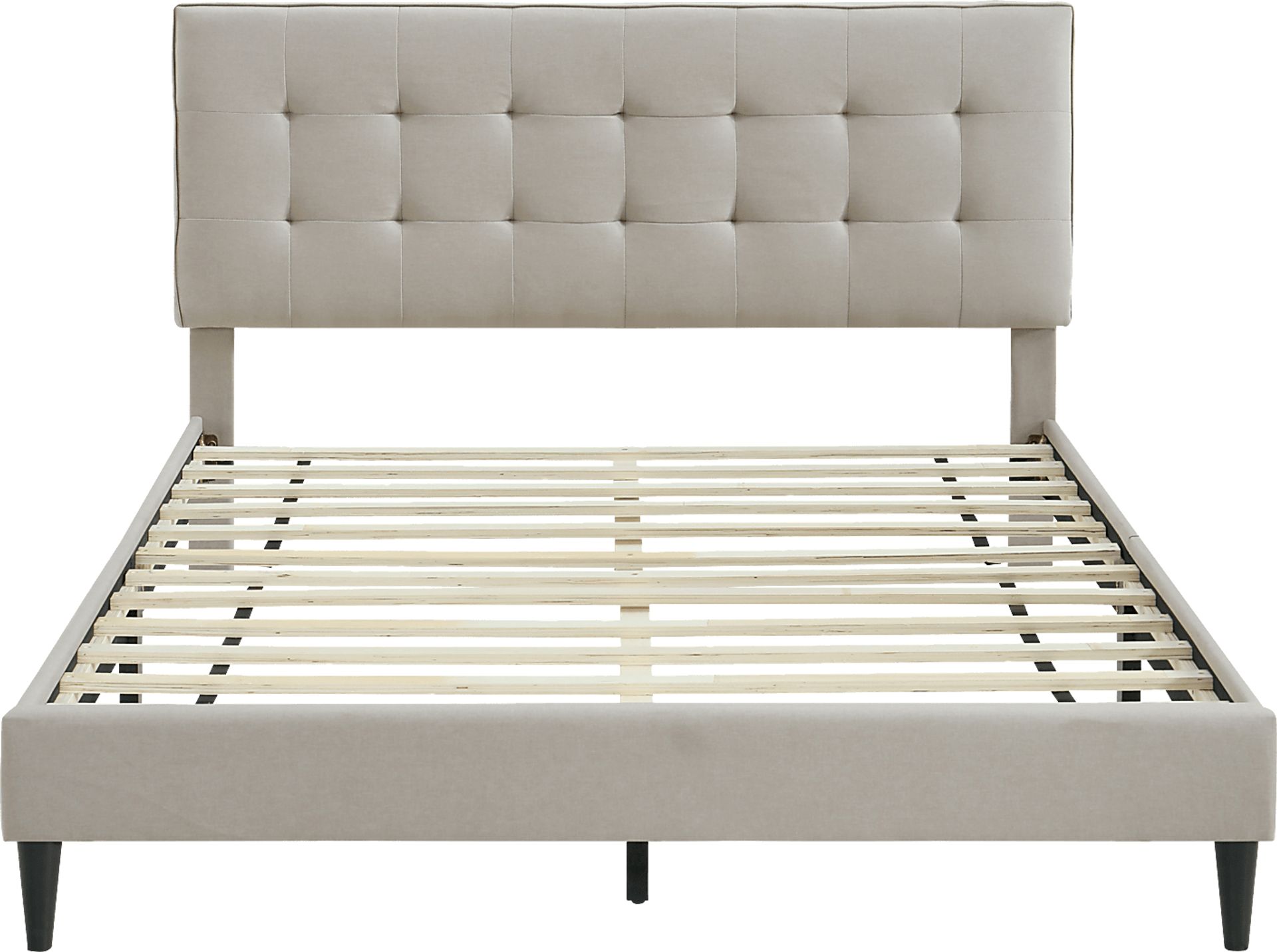 Tubae Beige Upholstered Queen Bed - Image 2