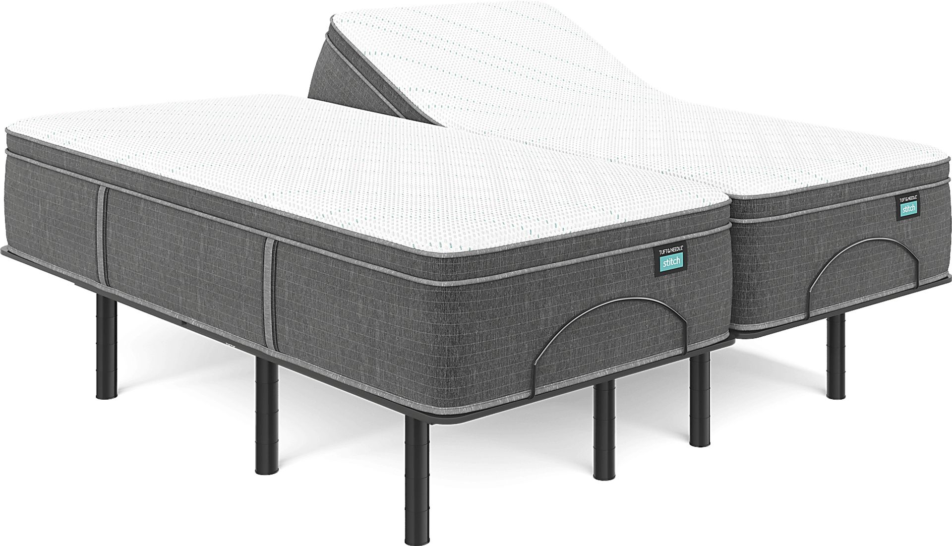 Tuft & Needle TN9.1 Split King Mattress Set with Head Up Only Base - Image 1