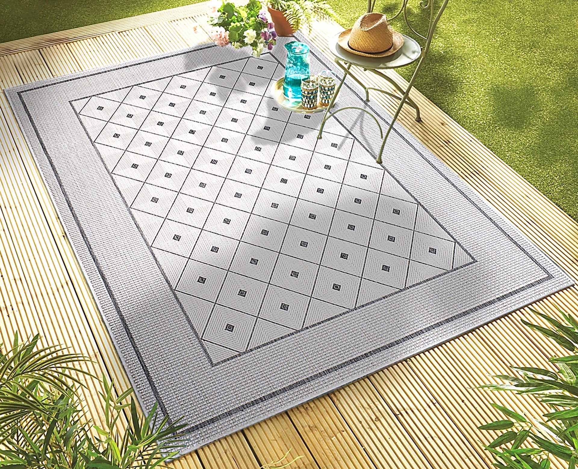Tugeisa Black 7'6 x 9'5 Indoor/Outdoor Rug - Image 2