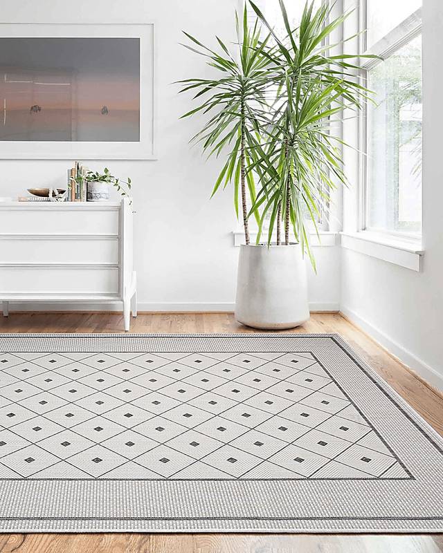 Tugeisa Black 7'6 x 9'5 Indoor/Outdoor Rug - Thumbnail - Image 8