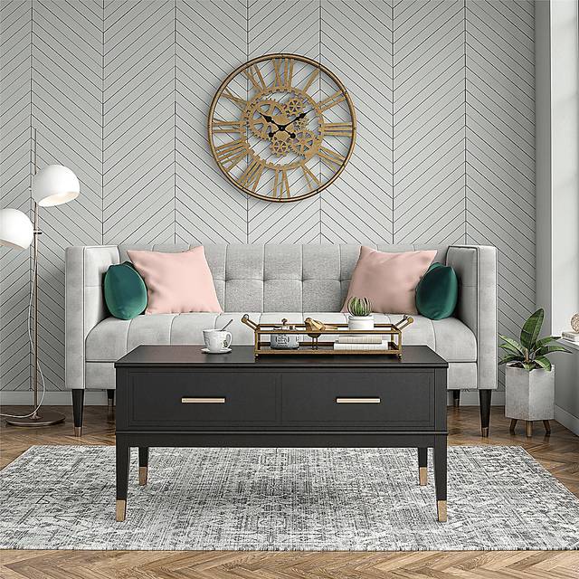 Tulagin Black Lift-Top Cocktail Table - Thumbnail - Image 2
