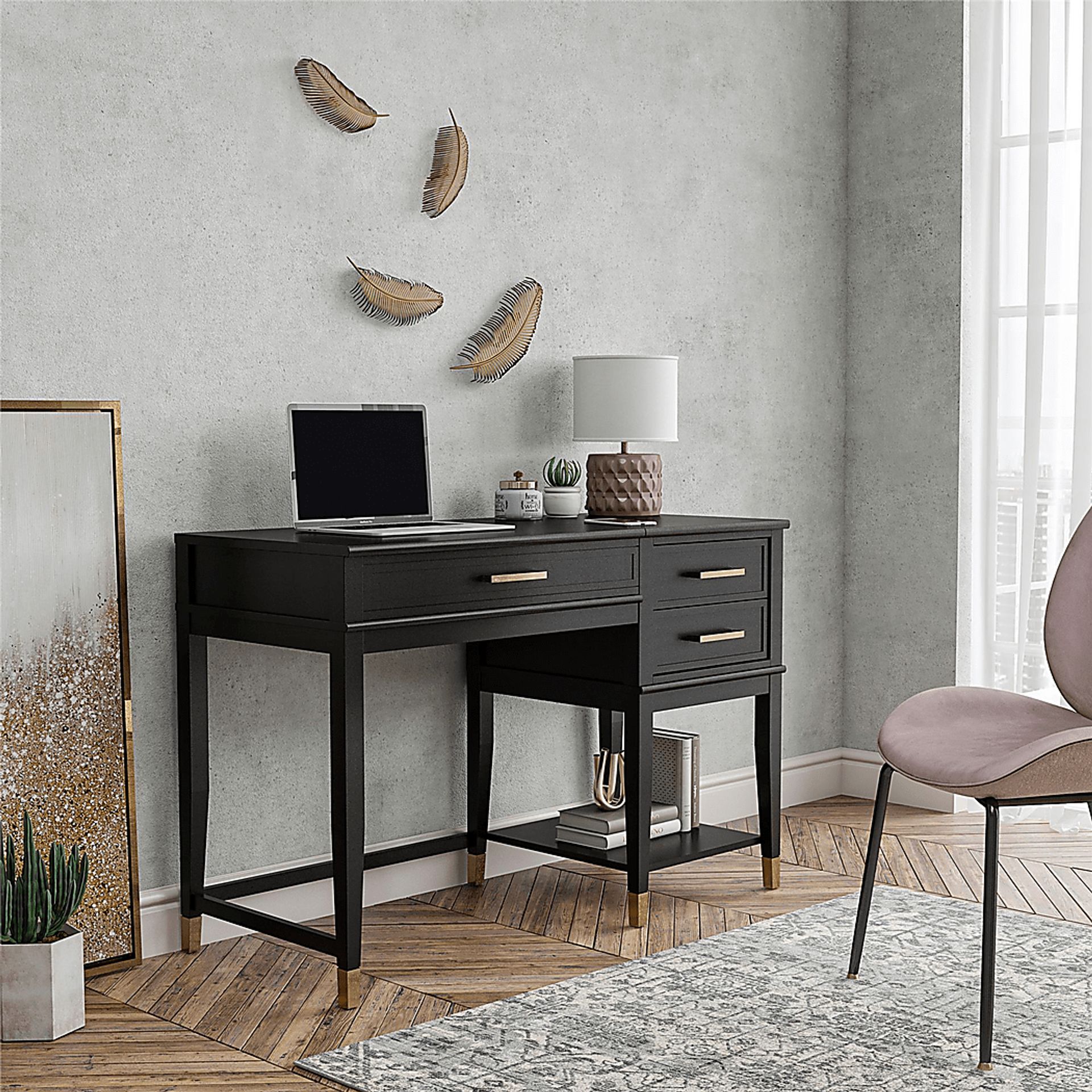 Tulagin Black Lift-Top Desk - Image 4