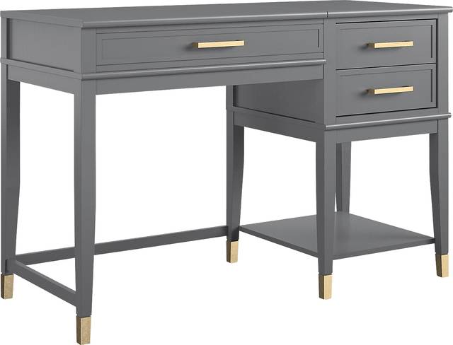 Tulagin Gray Lift-Top Desk - Thumbnail - Image 1