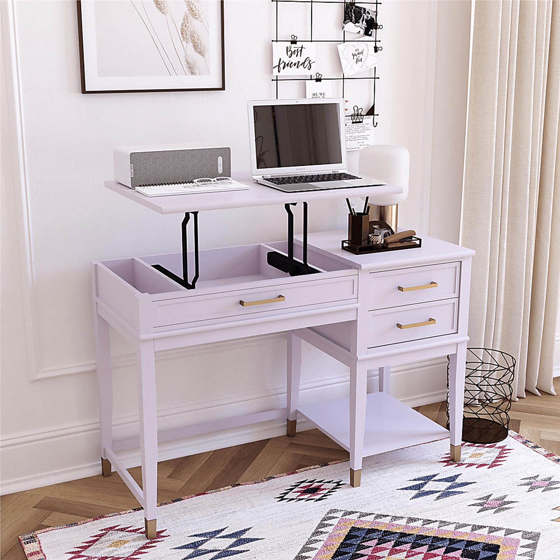 Tulagin Lavender Lift-Top Desk - Image 3