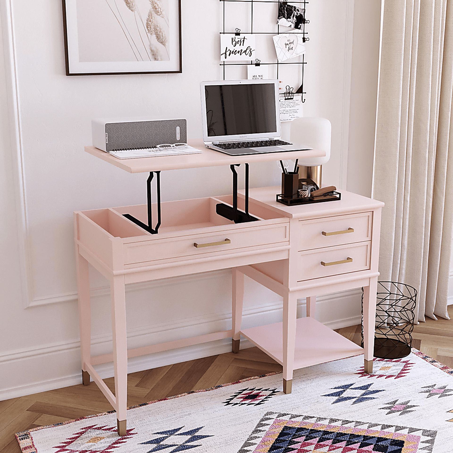 Tulagin Pink Lift-Top Desk - Image 3