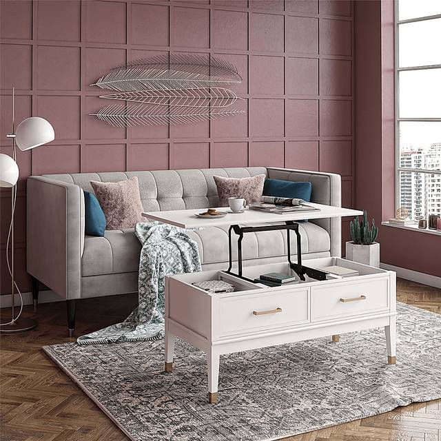 Tulagin White Lift-Top Cocktail Table - Thumbnail - Image 3
