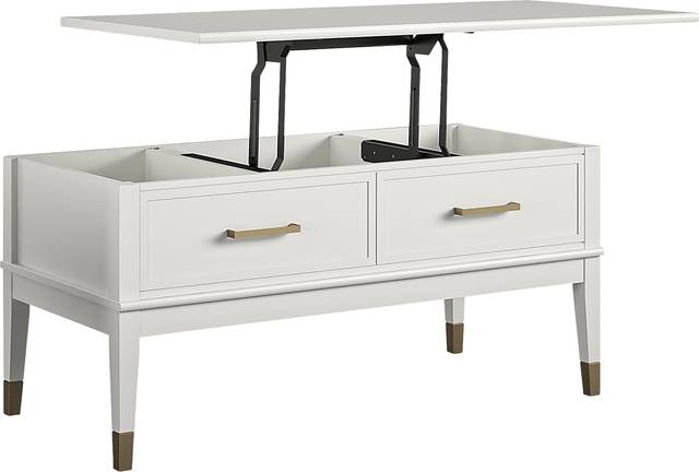 Tulagin White Lift-Top Cocktail Table - Thumbnail - Image 5