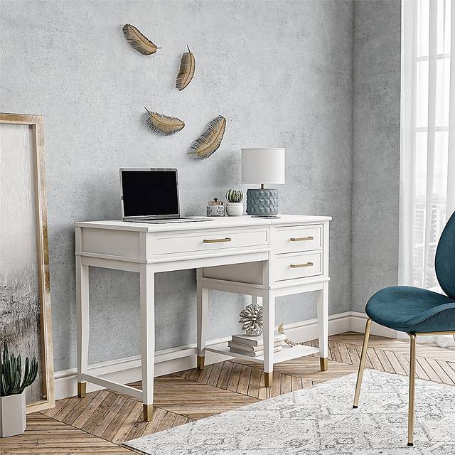 Tulagin White Lift-Top Desk - Thumbnail - Image 2