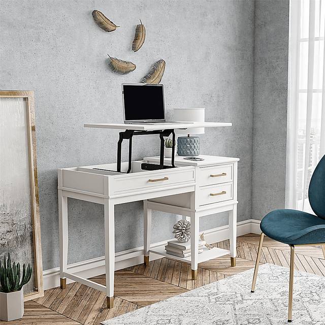 Tulagin White Lift-Top Desk - Thumbnail - Image 3