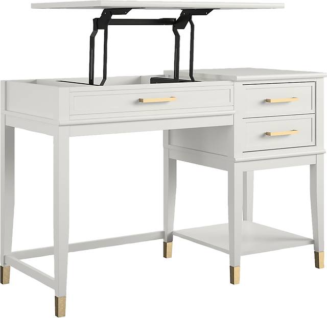 Tulagin White Lift-Top Desk - Thumbnail - Image 7