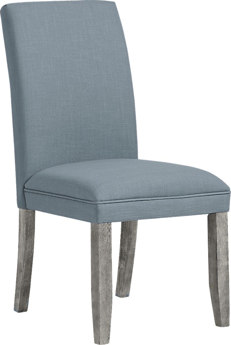 Tulip Blue Side Chair with Gray Legs Rooms To Go