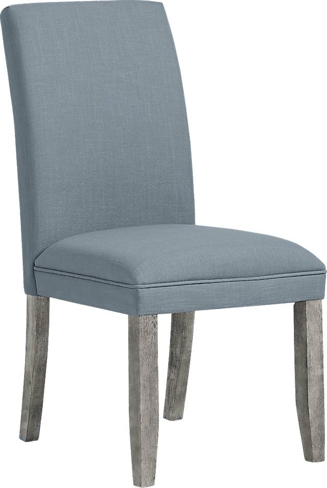 Tulip Blue Side Chair with Gray Legs - Thumbnail - Image 1
