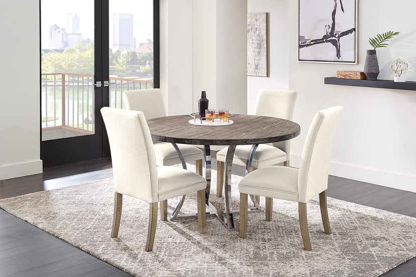 Tulip White Side Chair with Gray Legs