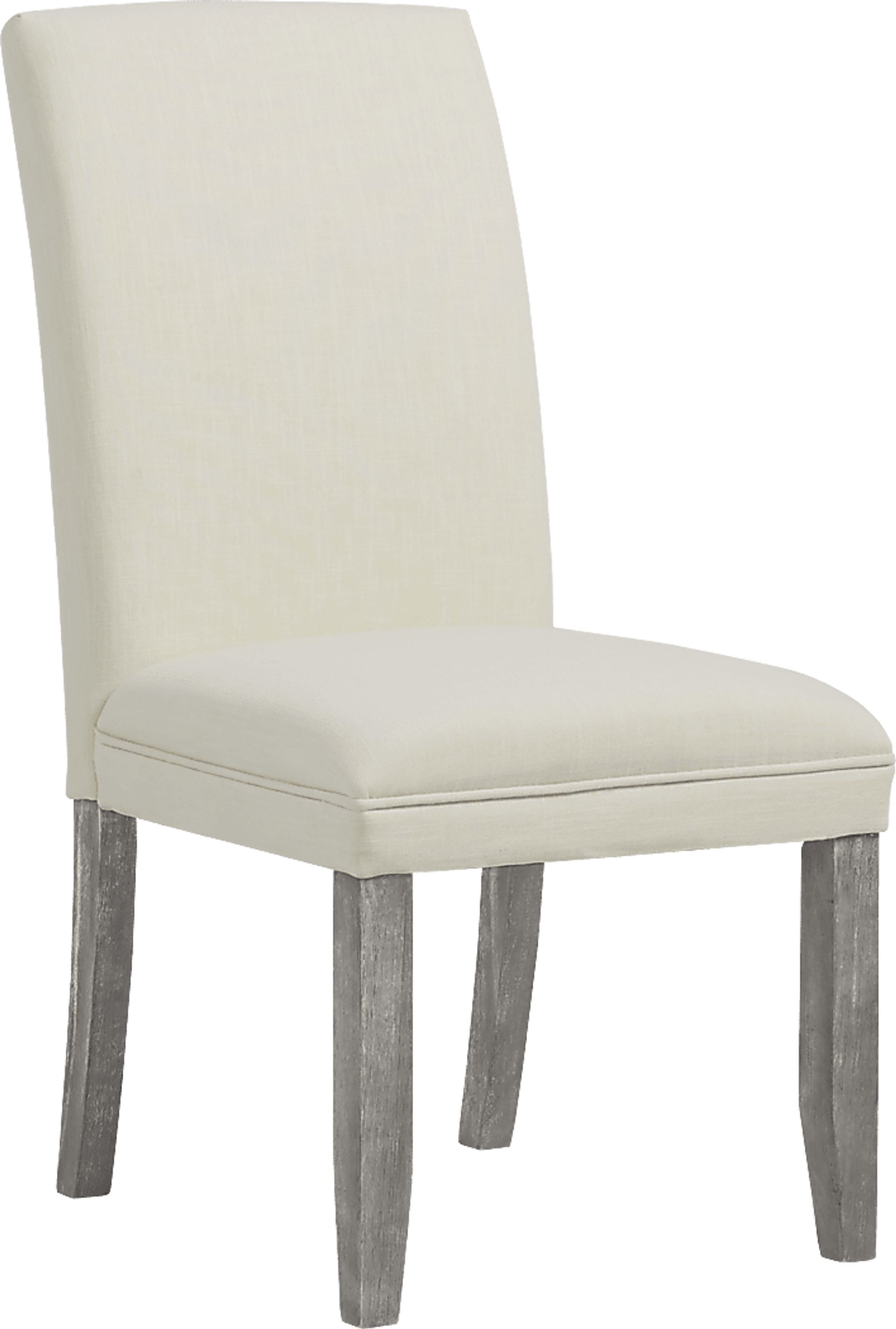 San Francisco Gray 7 Pc Dining Room with White Chairs - Image 3