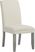 Tulip White Side Chair with Gray Legs