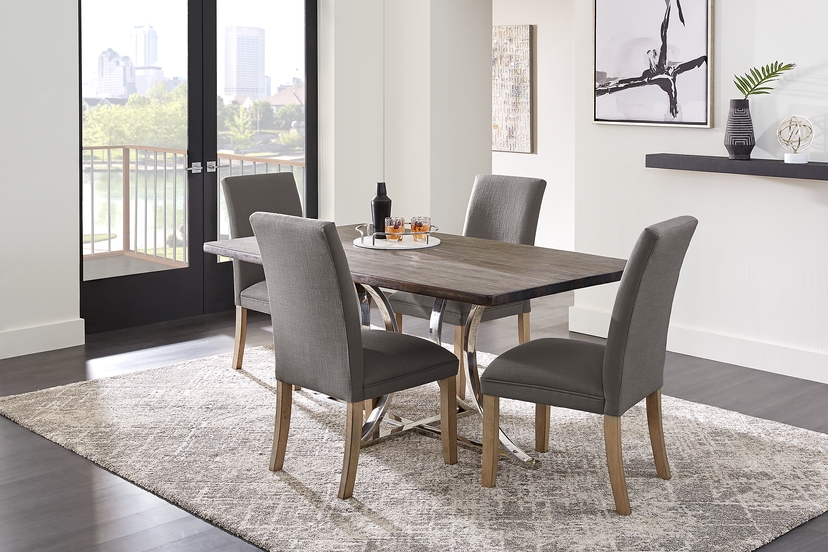 Tulip Gray Side Chair with Gray Legs