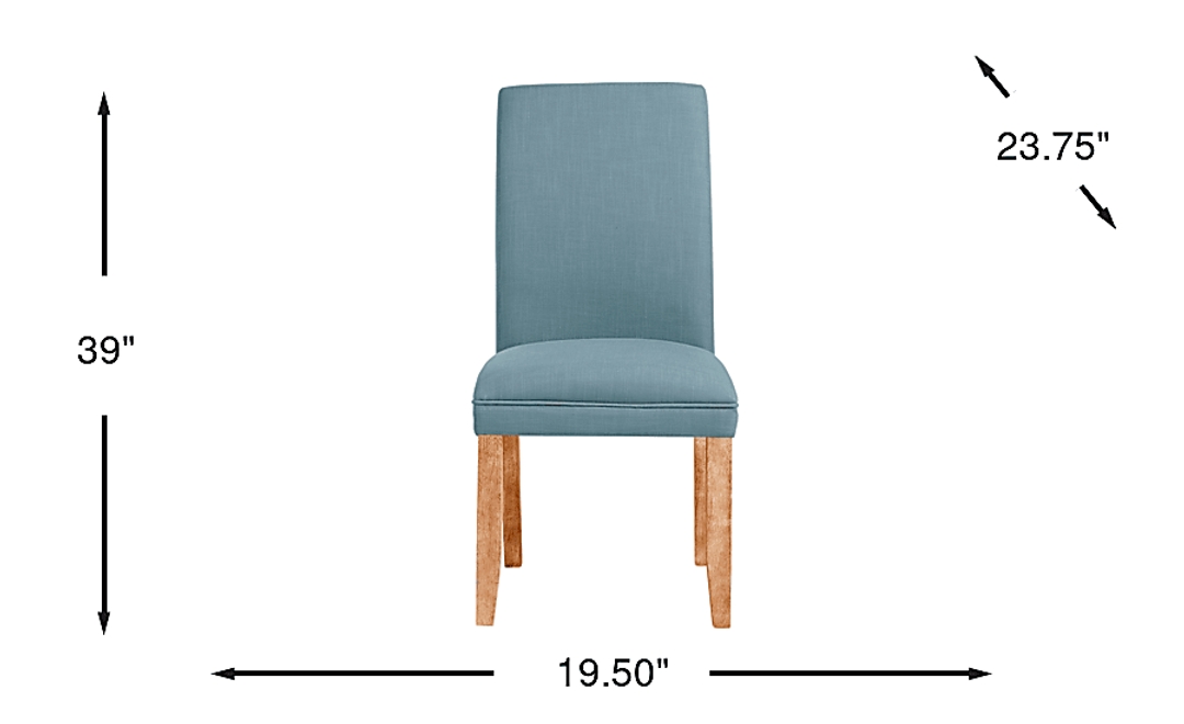 Tulip II Blue Upholstered Side Chair