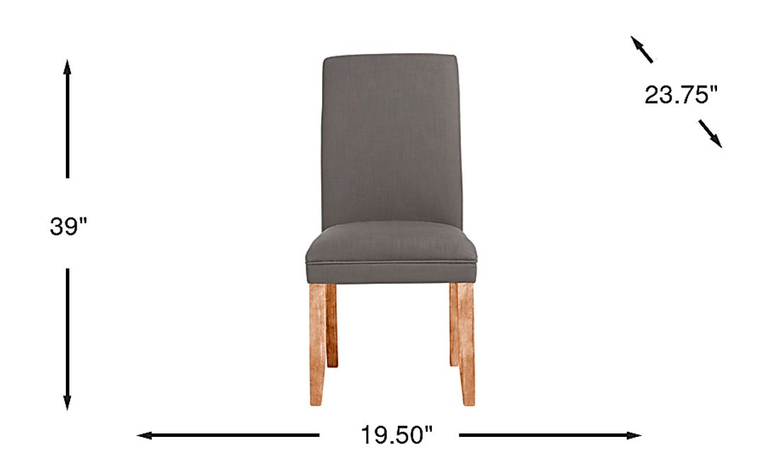 Tulip II Gray Upholstered Side Chair