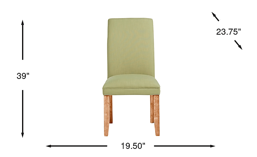 Tulip II Green Upholstered Side Chair