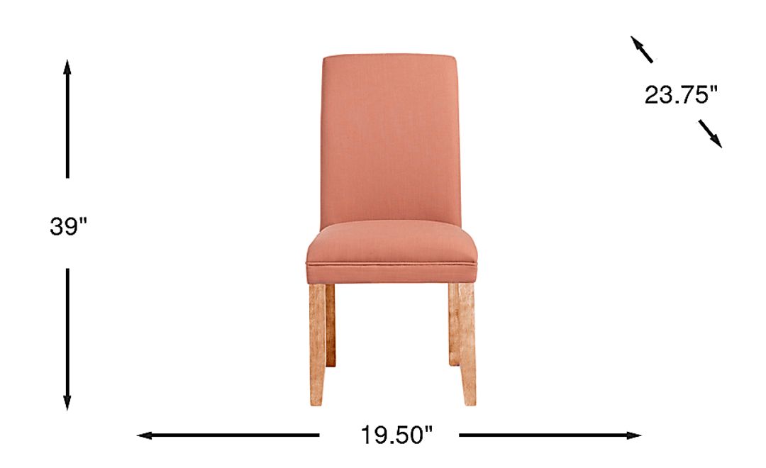 Tulip II Orange Upholstered Side Chair