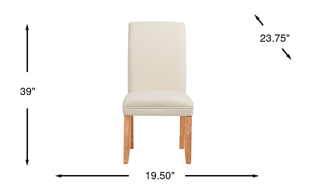 Tulip II White Upholstered Side Chair