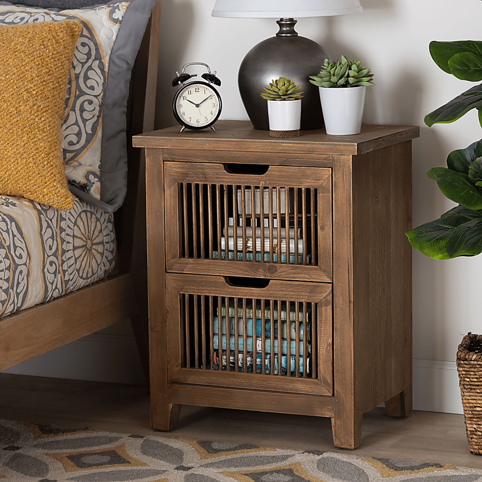 Tulipgold Brown End Table - Image 3
