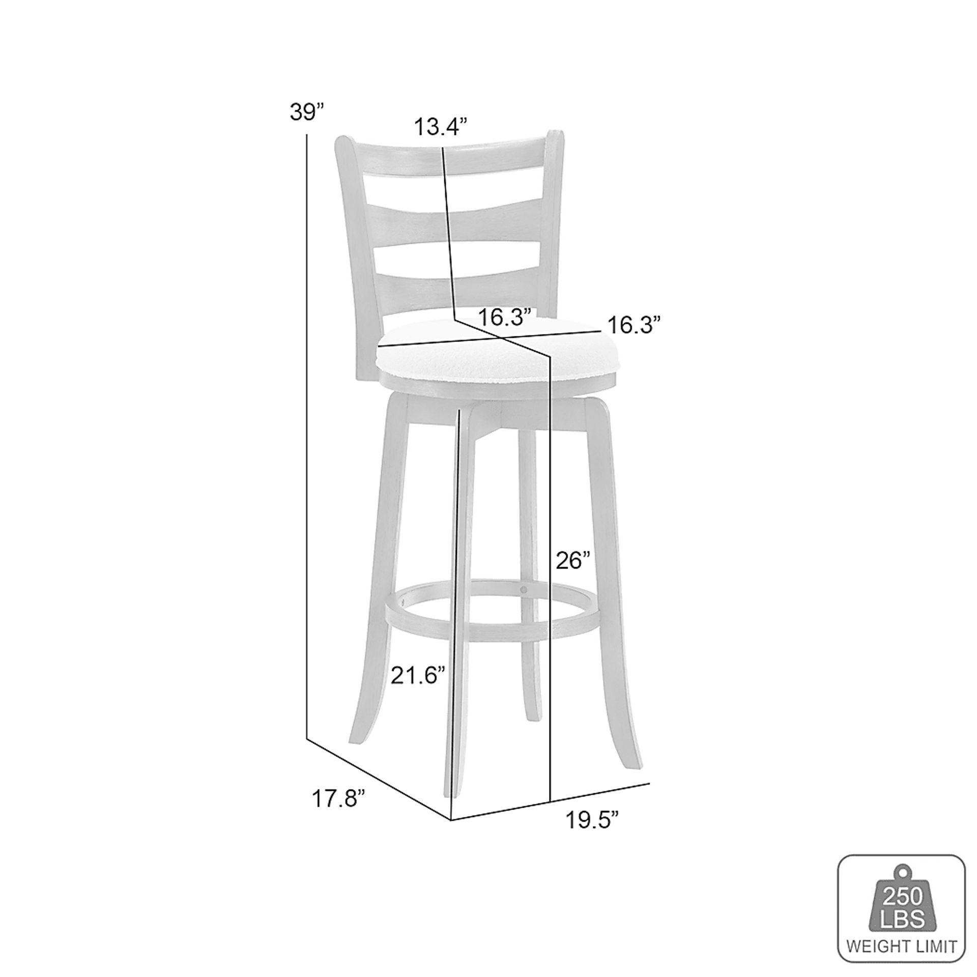 Tuliprover Brown Swivel Counter Height Stool - Image 4