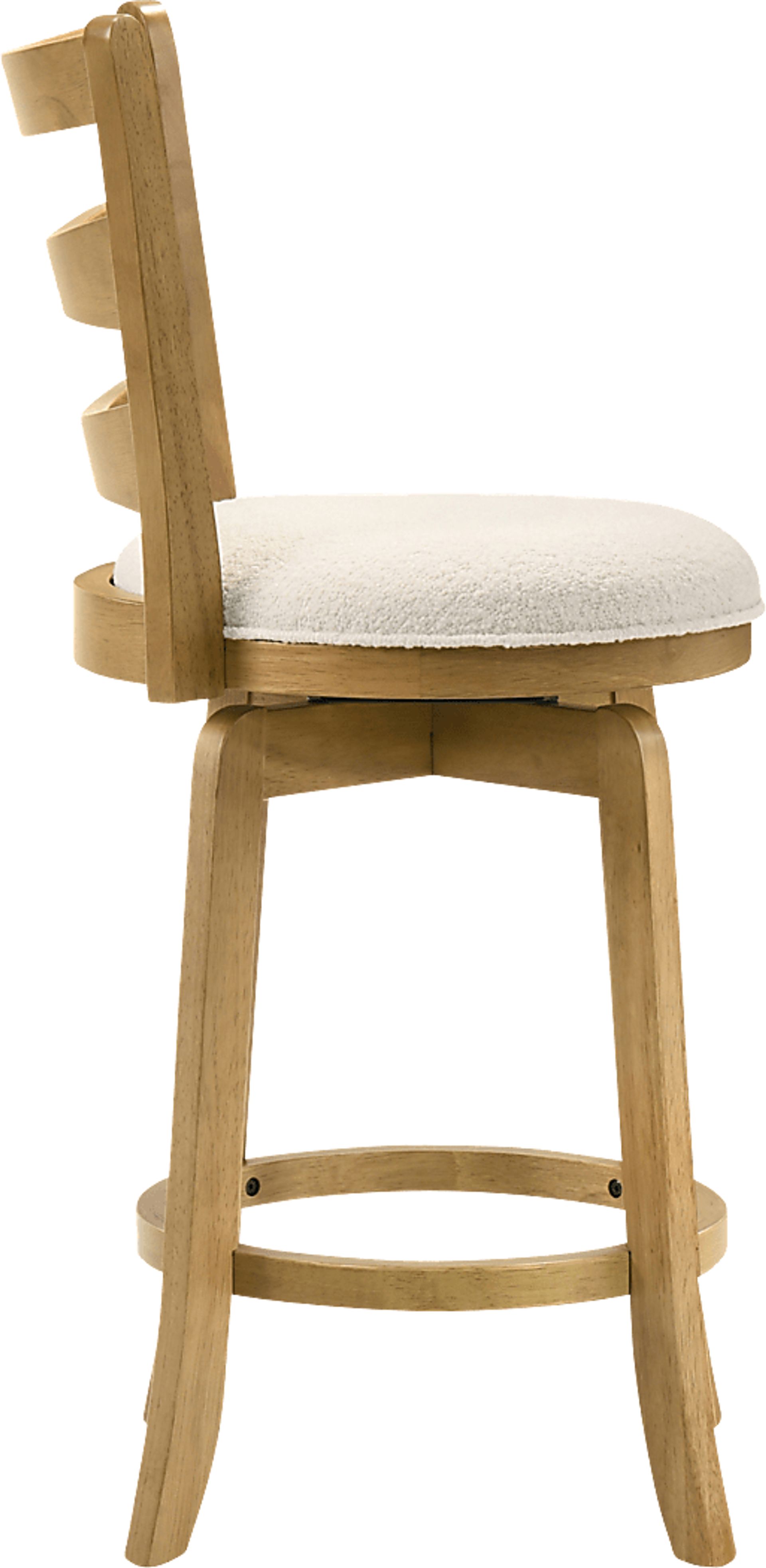 Tuliprover Natural Swivel Counter Height Stool - Image 5