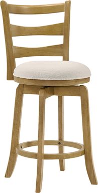 Tuliprover Natural Swivel Counter Height Stool