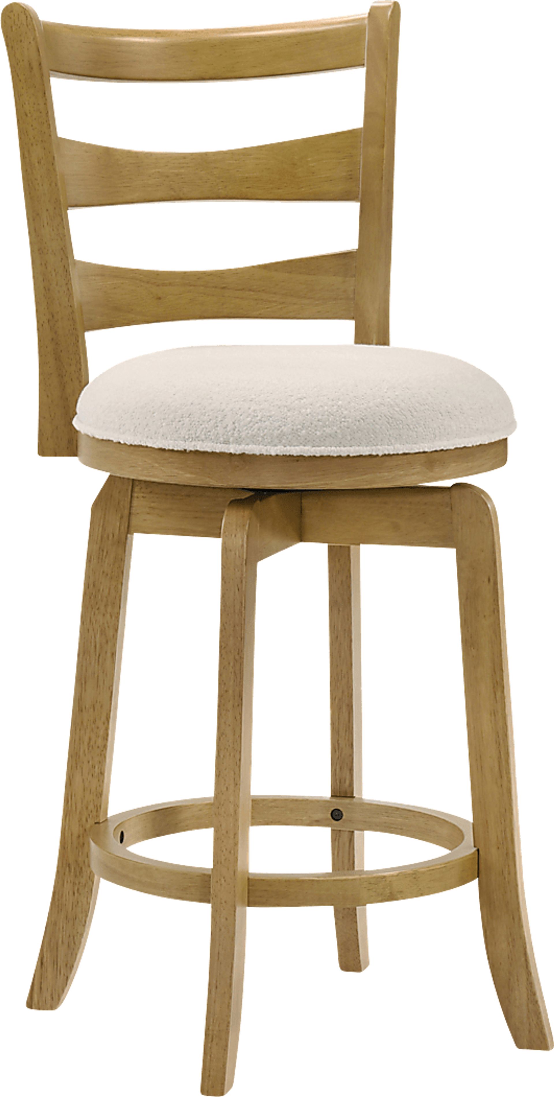 Tuliprover Natural Swivel Counter Height Stool - Image 1