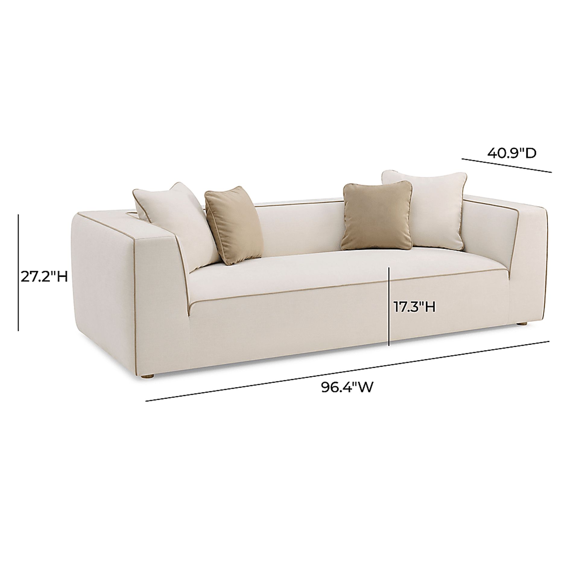 Tuliptime Cream Sofa - Image 5